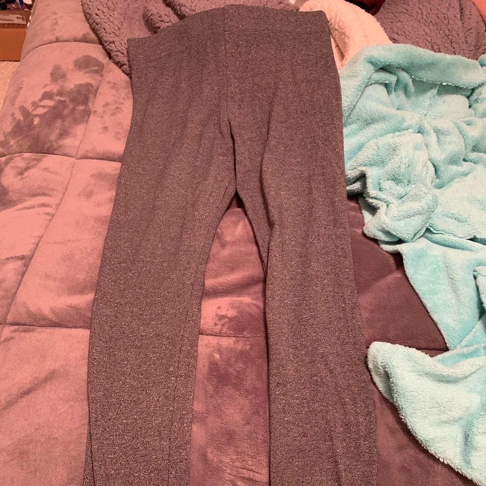 Gray spandex material leggings
